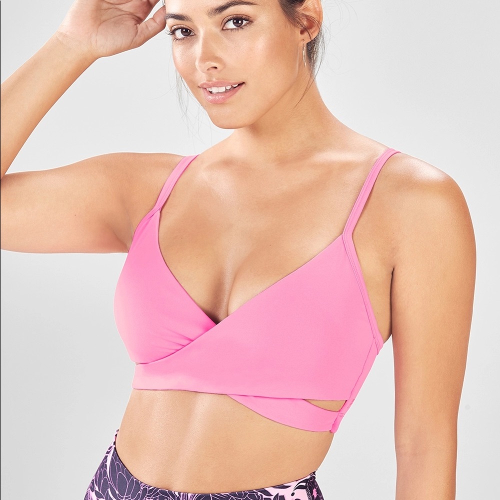 Fabletics Tammy Low Impact Pink Sports Bra